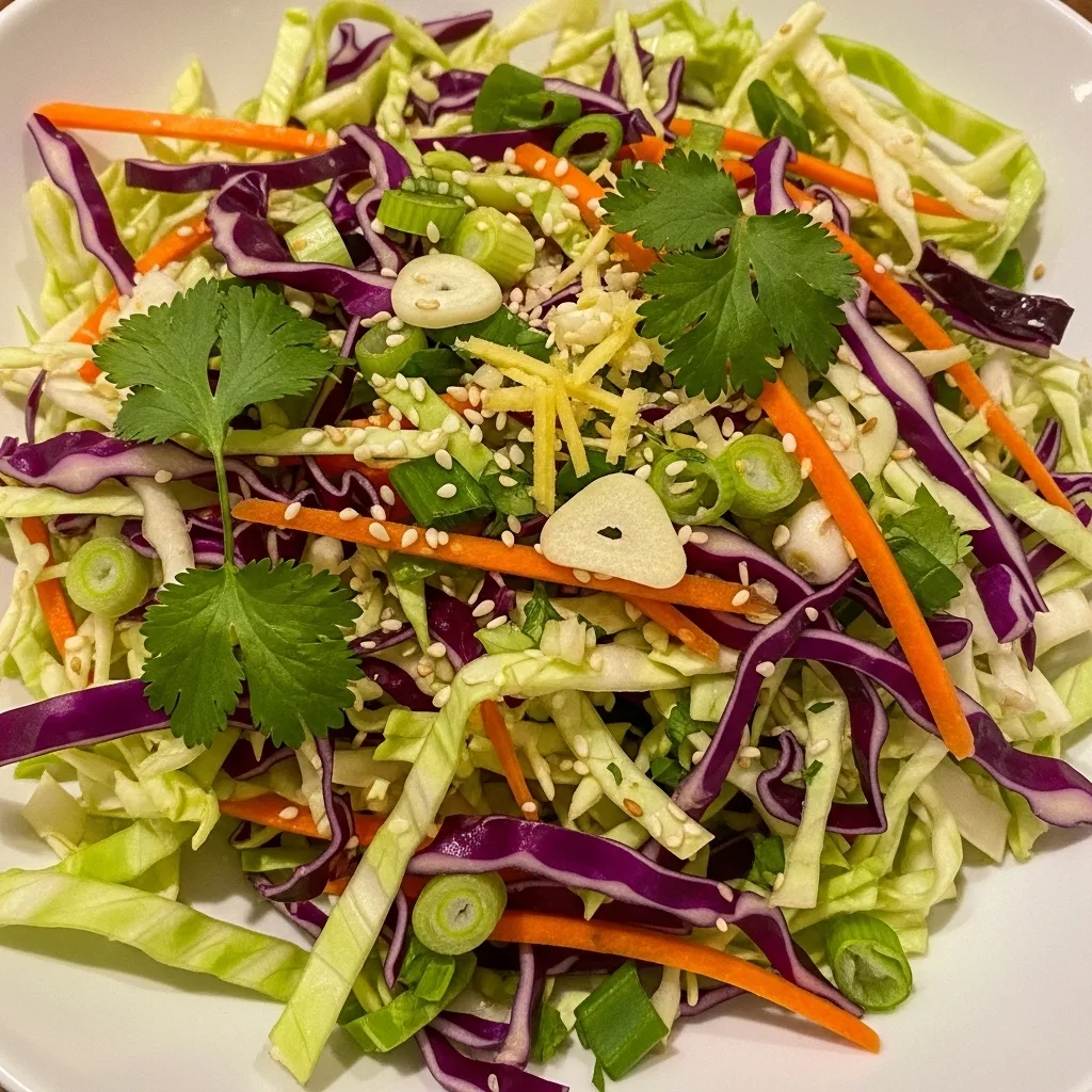 Fresh Asian Slaw Recipe: Charred Peppers & Miso Sesame Dressing